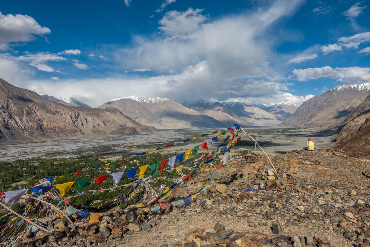 Nubra Valley Ladakh Fleece Blanket by Puneet Vikram Singh, Nature